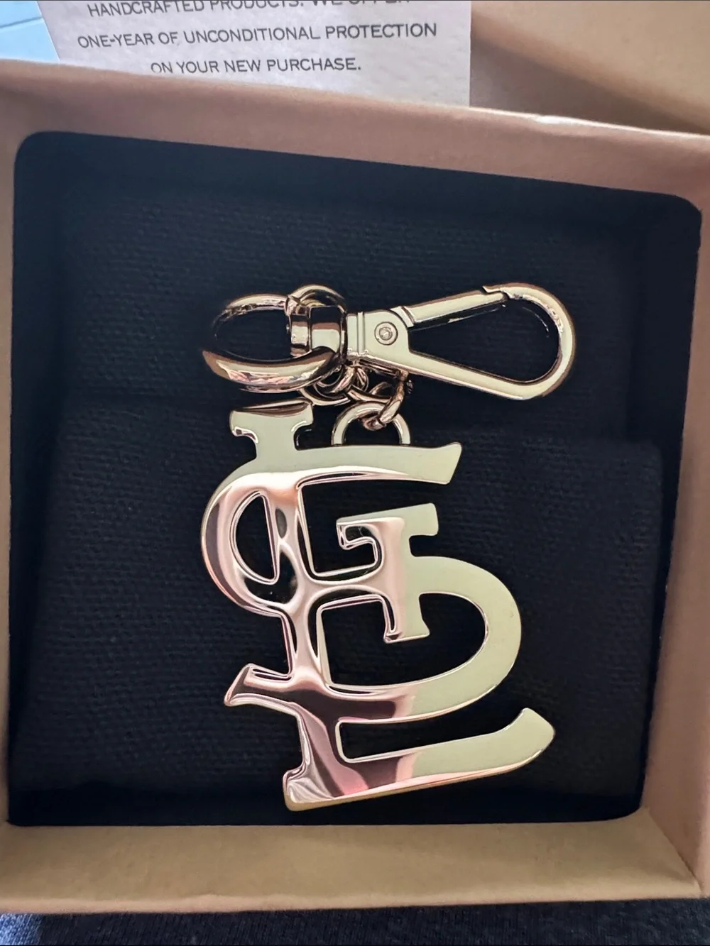 Dooney & Bourke Gold Tone Saint Louis Cardinals Key Fob / Bag Charm NWT